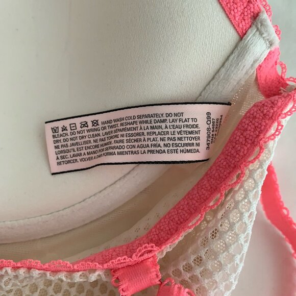 Victoria's Secret Dream Angels 34DD Padded Demi Neon Floral Zip Bralette - Picture 8 of 8